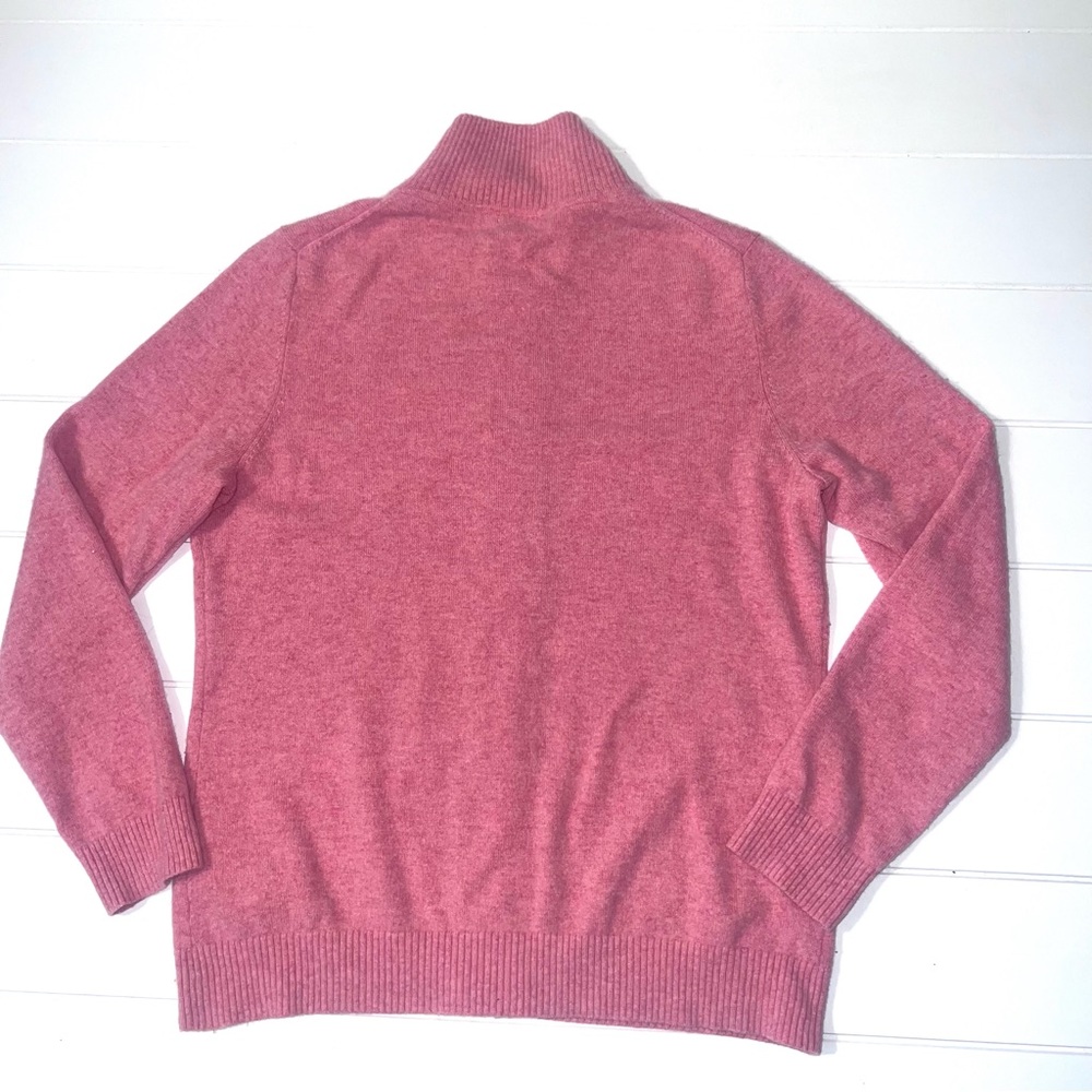 Cashmere L.L. Bean Zip-Front Sweater Soft Pink Women’s L Cardigan - Picture 4 of 4